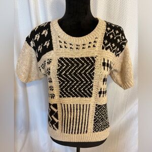 Russ Petites vintage knit short sleeve sweater size petite medium